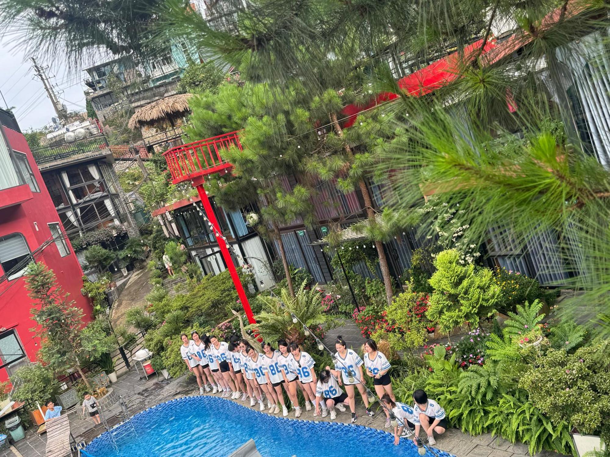 Bach Xanh House. Triangle Bungalow Tam Ðảo Buitenkant foto